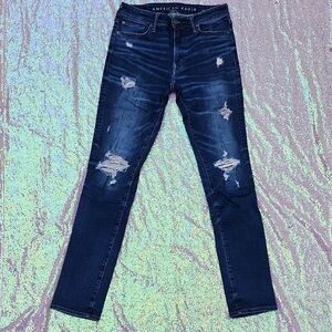 American Eagle Outfitters Women's Distressed Blue Jeans 30x34!